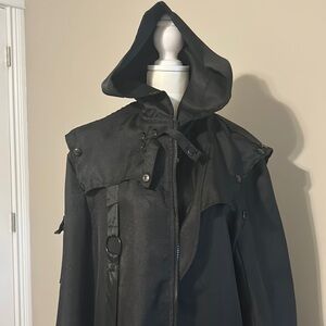 Mens Warlock Costume Zip Cape